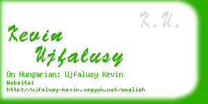 kevin ujfalusy business card